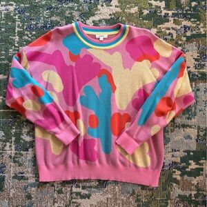 Multi print sweater